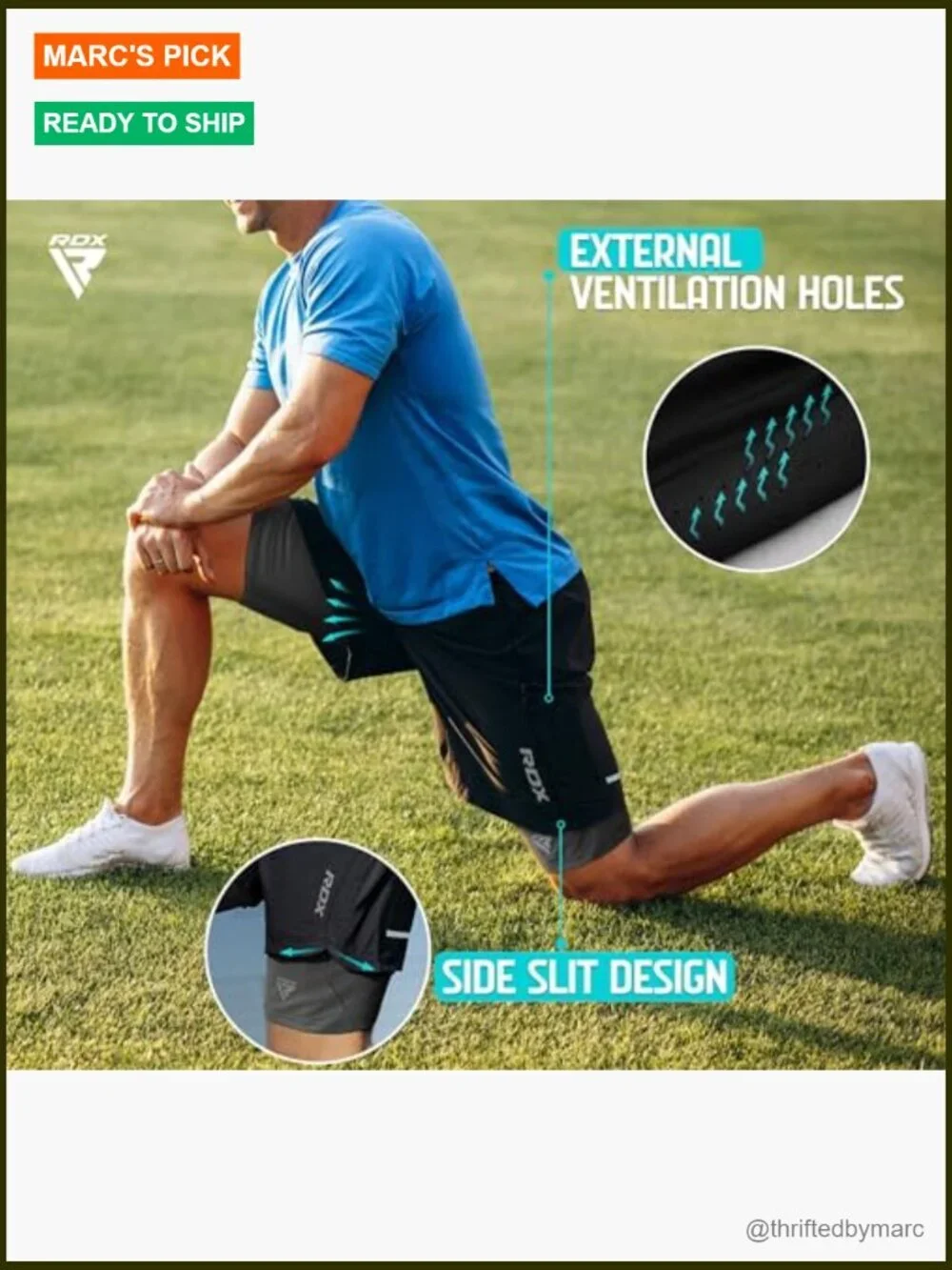 Men's 2-in-1 Running Shorts with Compression Liner, 4 Pockets, Lightweight